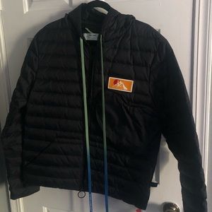 Off White Navy Down Packable Puffer Jacket